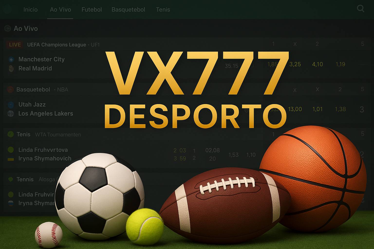 Aposte em apostas esportivas no cassino online VX777