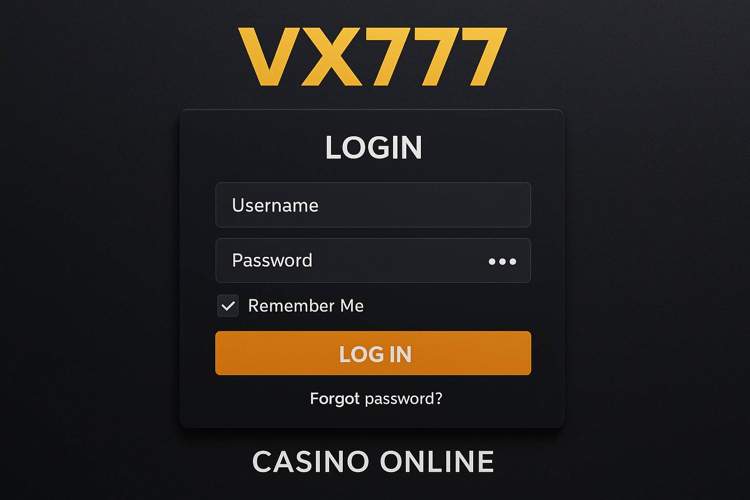 Login no Cassino VX777